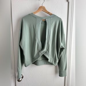 Avia open back crew neck sweatshirt